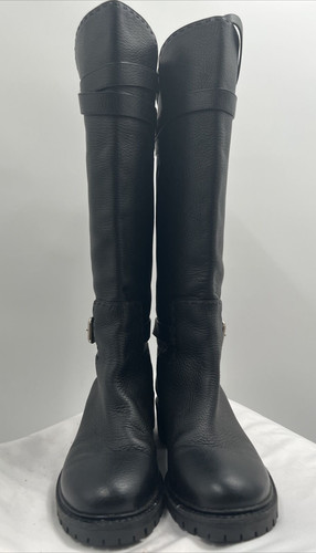 FENDI stivali da moto equitazione neri da donna taglia 39 5 (US 9 5) condizioni incredibili
