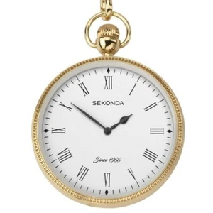 Reloj de bolsillo de Sekonda tono dorado con cadena 1793 precio de venta sugerido por el fabricante £59.99 - Imagen 1 de 6