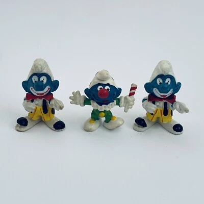 Estatuillas de colección de los Pitufos Loy Peyo Schleich raro circo payaso bufón pitufo años 70 Foto 1 de 4