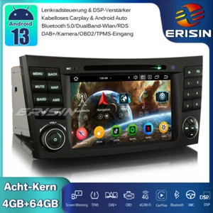 64GB Android 13 Autoradio GPS CarPlay DAB+Canbus Mercedes E/CLS Klasse W211 W219 - Bild 1 von 21