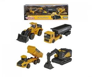 MAJORETTE · VOLVO CONSTRUCTION · 4-VEHICLE GIFTPACK · BRAND NEW & SEALED - Picture 1 of 12