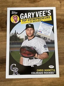 2019 Topps Signed Gary Vaynerchuk Vee Auto Chris Iannetta 10x14 PSA Authentic - Picture 1 of 3