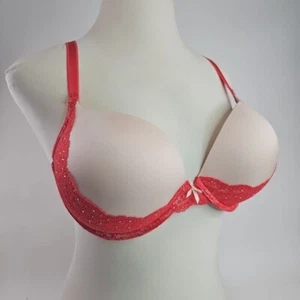 Victoria's Secret Dream Angels Luce Push-Up Pizzo Rosso 38D Strass - Foto 1 di 6