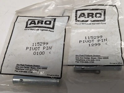 Lote de (2) Nuevo Pin de Pivote Neumático ARO Ingersoll-Rand con Pin Cotter, 115299 Foto 1 de 4