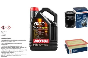 BOSCH Inspektionspaket 5L MOTUL 8100 X-CESS 5W-40 für VW Vento 1.9 TDI Golf III - Bild 1 von 9