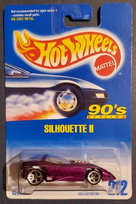 Vintage 1991 Hot Wheels Silhouette II #212 90's Styling Blue Card - Image 1 of 4