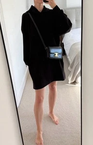 COS Black Sweatshirt Dress With Hood Size XS/S - Picture 1 of 13
