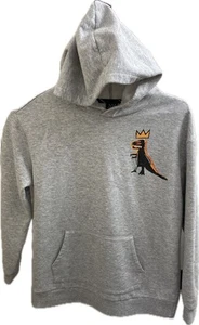 Jean Michel Basquiat Hoodie Boys L 14 Youth Gray Pullover Sweatshirt Fleece - Picture 1 of 10