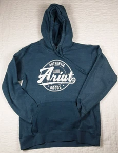 Ariat R.E.A.L Hoodie Aqua Blue Teen Boy Girl Unisex Rodeo Equestrian Outdoor S/P - Picture 1 of 8