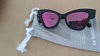 Le Specs Hourgrass Cat Eyes Recycled Pink Mirror Lens Sunglasses Retro