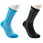 2Pairs Pro Cycling Socks Road Riding Bicycle Bike Sport Ankle Sock Xc Blue Black