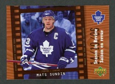 2007-08 MCDONALD'S UPPER DECK SEASON IN REVIEW #SR2 MATS SUNDIN