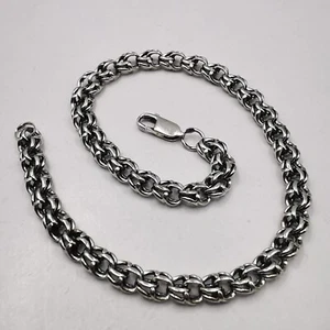 Vintage 925 Sterling Silver Bracelet Handmade 10.30g Elegant Jewelry Gift - Picture 1 of 8
