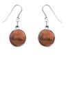 mars red planet  codec17  on Hook Earrings Sterling Silver 925 Stamped box gift