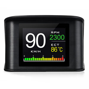 HUD Car Digital Speedometer Head Up Display Fit OBD2/EUOBD Port Plug and Play   