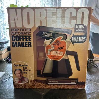 Norelco NEW IN BOX VTG 1970s Dial-a-Brew 10 Cup Auto Coffee Maker HB5140 READ - Image 1 of 4