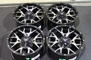 POLARIS RANGER XP900 14" BARBWIRE M/B ATV / UTV WHEELS (SET 4) POL10K - Picture 1 of 2