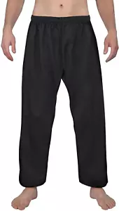 Karate Pants 8Oz Middleweight Elastic Waist Martial Arts Pants Perfect for Train - Picture 1 of 6