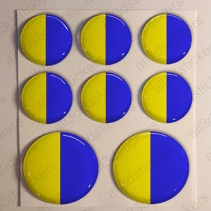 Pegatinas Módena Pegatina Bandera Módena Resina 3D Vinilo Relieve Italia - Picture 1 of 1