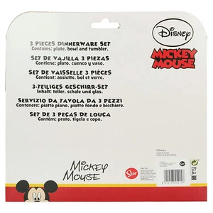 Frühstücksset 3-teilig Disney Mickey Mouse Schale Glas und Schale Asyl 3276 - Bild 1 von 2