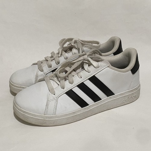 Scarpe sneakers Adidas Grand Court unisex bambino taglia 3 5 casual bianco e nero