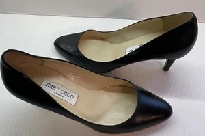Jimmy Choo Pumps schwarz Leder mandelförmige Zehenpartie 2,5" Absatz 39 - Bild 1 von 8