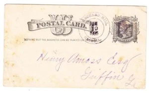 ORCHARD HILL(Spalding County)GEORGIA-JUN/19/1885-STAR CANCEL-Postal - Picture 1 of 2