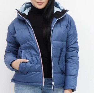 FourLaps Cover Down Filled Jacket Damen Medium Steel Blue Hooded Coat - Bild 1 von 8