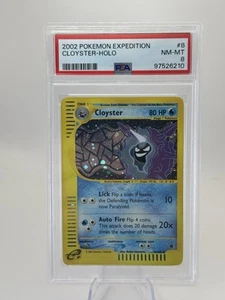 2002 Pokemon Expedition Cloyster Holo #24 Graded Pokémon Card PSA 8 Slab - Picture 1 of 2