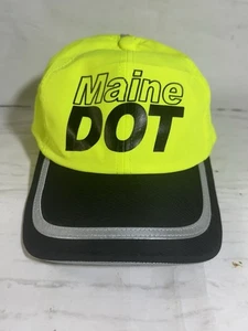 Port Authority Enhanced Visibility Cap Hat Safety Yellow/Black Maine DOT - Picture 1 of 7