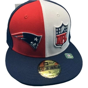 New England Patriots New Era 5950 Hat Cap NFL Football Fitted Size 7 1/4 NWT - Picture 1 of 15