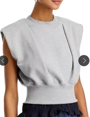 Sudadera para mujer Phillip Lim 3.1 nueva con etiquetas recortada gris jaspeado Foto 1 de 4