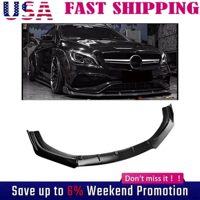 Kit de corpo divisor spoiler labial para parachoque dianteiro de carro EUA para Mercedes-Benz carbono  - Imagem 1 de 4