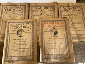 Ist-Zustand Antik The American Legion Wochenzeitschrift Lot von 5 Ausgaben 1920 Ephemera - Bild 1 von 6