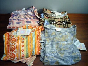 4 NEW LulaRoe Irma 3XL LOT Plaid Abstract Floral NWT Set Aztec - Picture 1 of 6