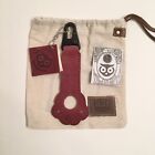 Hide And Drink Leather Keychain, Paw Print Design