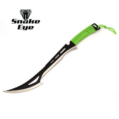 Espada de fantasía asesina zombi verde táctica ojo de serpiente con funda de nailon Foto 1 de 4