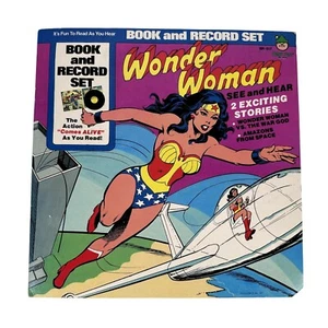 WONDER WOMAN See and Hear BOOK and RECORD Set Vinyl Record Album n Comic 12 Inch - Picture 1 of 7