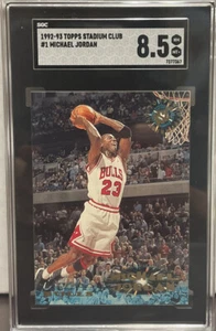 1992-93 Topps Stadium Club #1 Michael Jordan SGC 8.5 - Picture 1 of 2