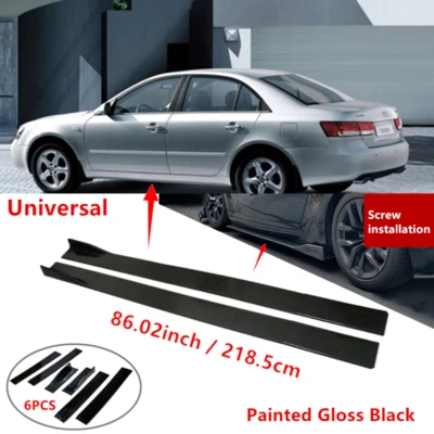 86" Universal Fit For Hyundai Sonata 06-10 Side Skirt Lip Splitter Rocker Panel Foto 1 de 4