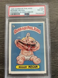 1985 Garbage Pail Kids Muggin’ Megan Glossy Sneak Award #42B PSA 8 Series 2 OS2 - Picture 1 of 8