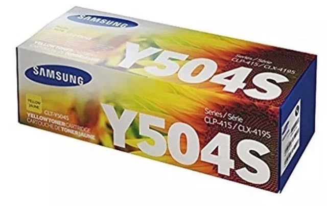 GENUINE Y504S Samsung Yellow toner cartridge CLP 415 CLX 4195 C1860 Y504 New - Image 1 of 1