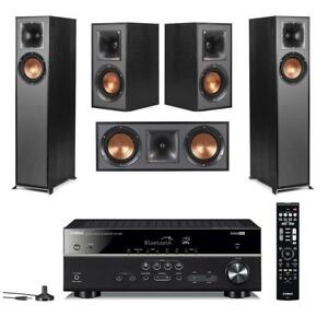 Klipsch Reference 5.0 Home Theater System with RX-V385 5.1 Receiver, Black