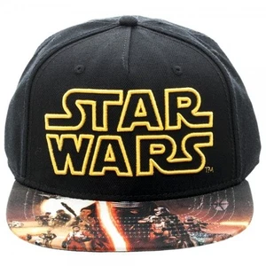 STAR WARS THE FORCE DESPIERTA SÍMBOLO NEGRO GORRA SNAPBACK CON VISERA IMPRESA - Imagen 1 de 4