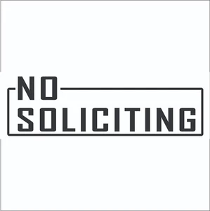 No Soliciting Sticker Decal Sign Business Home Window Door Wall Vinyl Decal - Picture 1 of 2