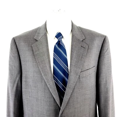Blazer Paul Fredrick Super 120s Lana 2 Botones 42L O Calce Ajustado 44L Gris Foto 1 de 4
