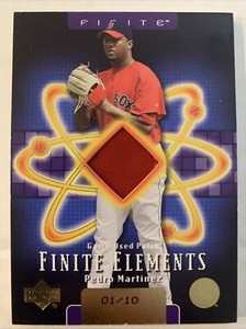 Pedro MARTINEZ 2003 Upper Deck Finite Baseball Elements Game Used Patch 1/10 HOF