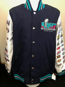 Super Bowl 57 Varsity Commemorative Cotton Patch Jacket w Canvas Sleeves Size XL
