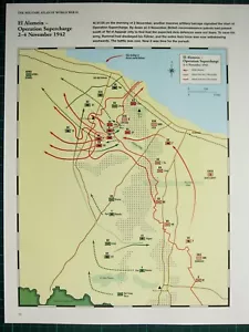 WW2 WWII MAP EL ALAMEIN OPERATION SUPERCHARGE 2-4 NOV 1942 LUMSDEN LEESE  - Picture 1 of 1
