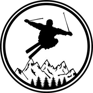 Autoaufkleber Skiing Ski 021 Aufkleber, Sticker Schifahren Schi - Bild 1 von 16